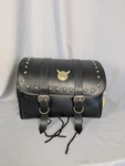 Willie & Max-pax Studded Leather Motorcycle Tour Trunk Saddlebag Eagle 13X10. Fixed Price $90.00.