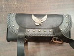 Willie & Max Black Magic Tool Bag Harley Softail Dyna Sportster Fork Pouch Eagle. Fixed Price $44.99.
