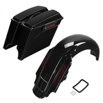 Stretched Saddlebags & Led Rear Fender System Fit For Harley Touring 93-08 Black. Fixed Price $449.80.