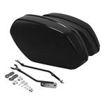 Vivid Black Hard Saddlebags For Harley Softail Fat Boy Breakout 18-24. Fixed Price $399.99.