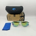 Costa Del Mar Peli Aviator 580P Polarized Mirror Sunglasses Gold/havana/green. Fixed Price $179.99.