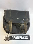 Harley Large Old School Hand Made Thick Leather Sissybar Fork Saddlebag Pouch. Fixed Price $60.00.