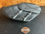 Oem Harley-davidson 96-05 Dyna Rigid Mount Leather Slant Saddlebag Right Side. Fixed Price $150.00.